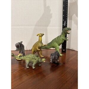 Mixed Lot of 5 Dinosaur Toy Figures Vintage Used